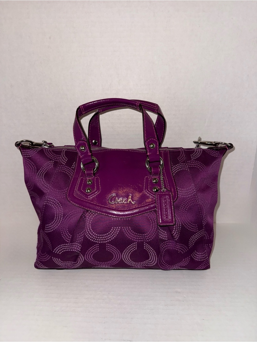 Coach Ashley Dotted Op Art, Purple Berry - Picture 10 of 13